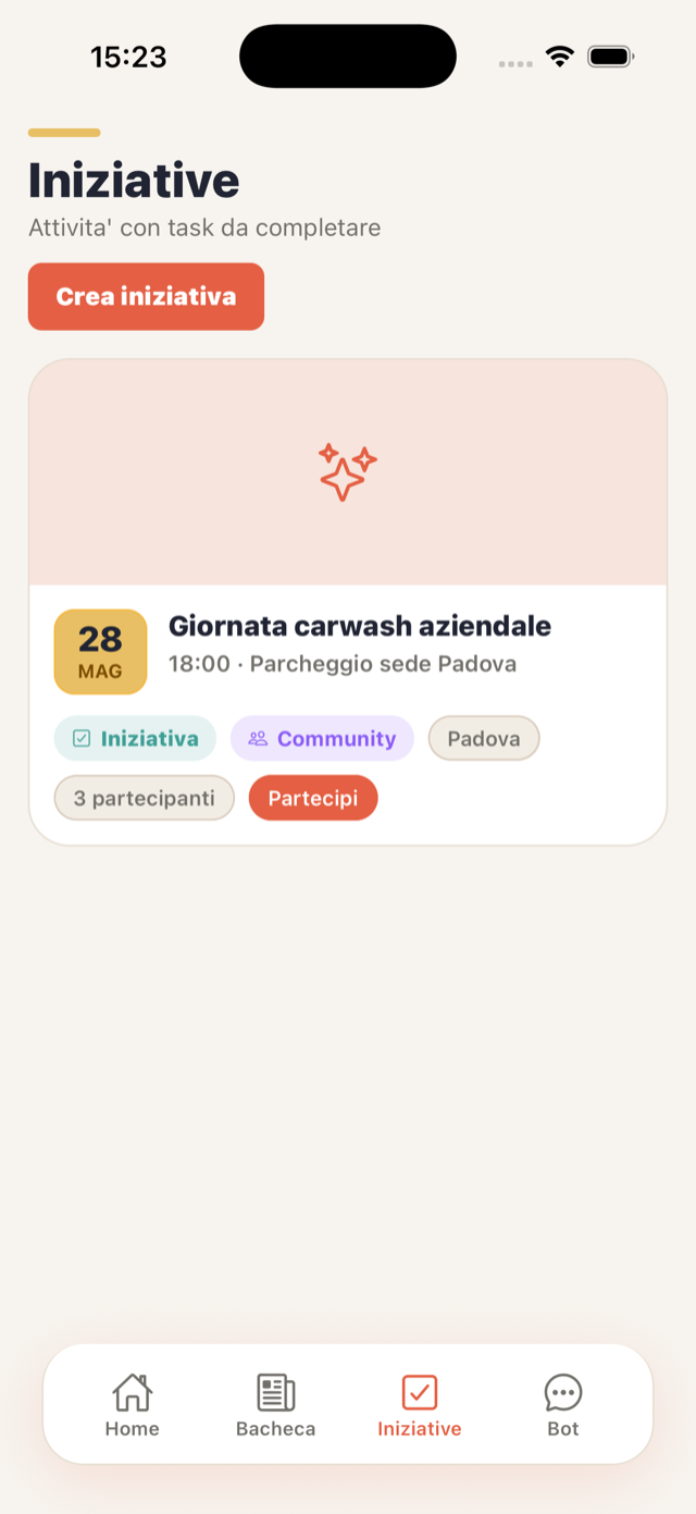 Elenco iniziative in CP Connect